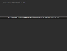 Tablet Screenshot of la-paix-retrouvee.com